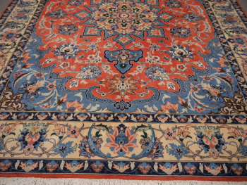 Preview: Persian 8x10 Kerman Yazd area wool rug vintage 10.3 x 7.9 ft  13566 Preview: Persian 8x10 Kerman Yazd area wool rug vintage 10.3 x 7.9 ft  13566 Djoharian Collection