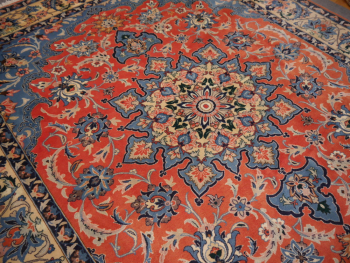 Preview: Persian 8x10 Kerman Yazd area wool rug vintage 10.3 x 7.9 ft  13566 Preview: Persian 8x10 Kerman Yazd area wool rug vintage 10.3 x 7.9 ft  13566 Djoharian Collection