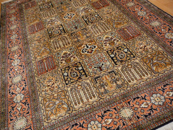 Preview: 13585 Kashmir silk rug India 6 x 4 ft / 183 x 123 cm Preview: Kashmir silk rug India 6 x 4 ft / 183 x 123 cm